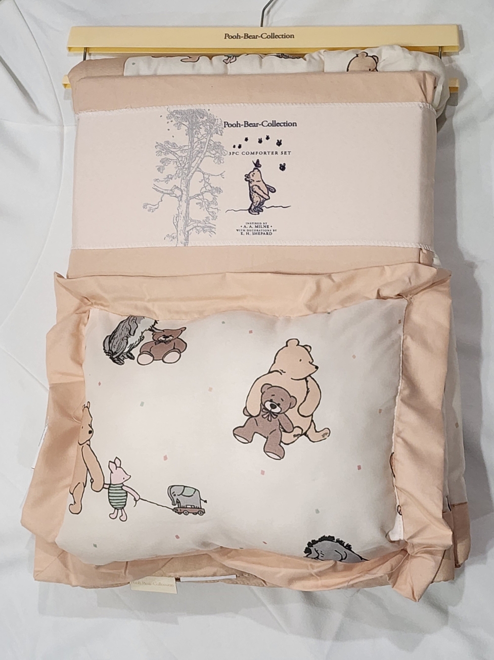 *New* Vintage Inspired Classic Winnie the Pooh 3PC Crib Comforter